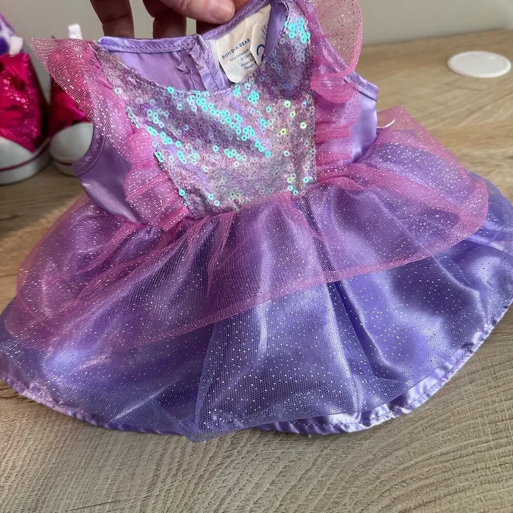 Build a Bear Rainbow Leopard Print Bear 16